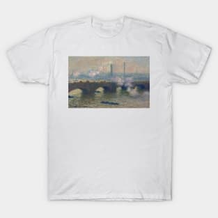 Waterloo Bridge, Gray Day by Claude Monet T-Shirt